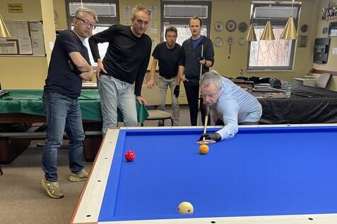 Trainingscamp mit Dick Jaspers Traingslager der Billard-Abteilung mit Profi-Spieler Dick Jaspers